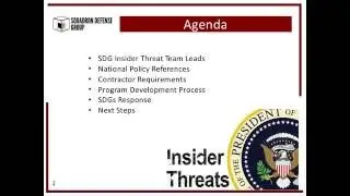 Insider Threat How to meet your National Security Obligation