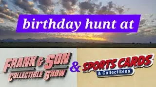 Birthday hunt at Frank and Son collectible show and Dimond 9 sports cards