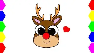 How to draw a REINDEER 🦌 | Drawing and coloring | Step by step drawing 2023