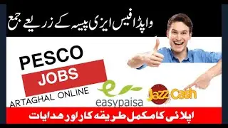 WAPDA PESCO FEES Kesy Jama Karen Through Jazz Cash and Easypaisa with Artaghal Online