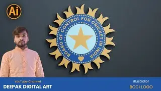 How to Make BCCI Logo Easily | BCCI Logo Design in Illustrator | Logo Design 2025