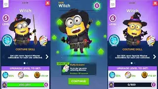 Witch Minion Rush upgrade Rare Costume to level 6 gameplay walkthrough ios / android