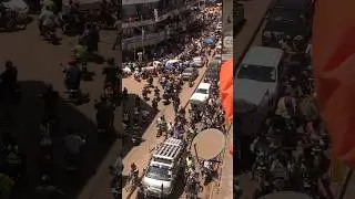 Chaotic Kyaggwe road, Traffic Jam. Kampala Uganda