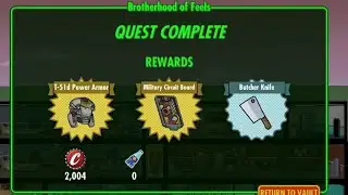 Overseer Quest:Brotherhood of Feels,Unlocks Legendary T51-D Power Armor,Fallout Shelter.☢️