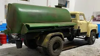 Газ 52 ассенизатор 1:12 , покрасил бочку 🖌️, RC Gaz amazing scale model