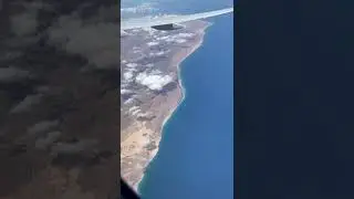 Flying over the Gulf of Aden, above the Red Sea