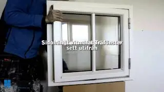 Vridbar tr&auml;f&ouml;nster samt sidoh&auml;ngt tr&auml;f&ouml;nster