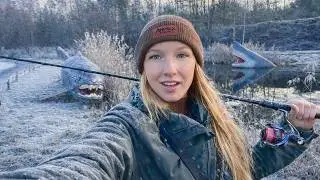 Winterangeln &uuml;ber Nacht &ndash; ohne Zelt im Dino-Park?! 😱❄️🦖