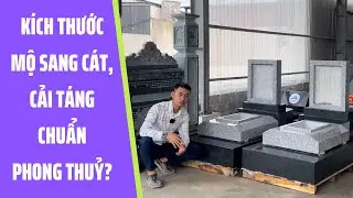 Mẫu Mộ đá có kích thước hợp lý để làm mộ sang cát và hoả táng