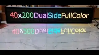Running Text Dua Sisi 40x200Cm RGB Full Color P5 Outdoor
