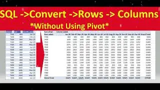 SQL Analysis Query - Convert rows into columns without using Pivot