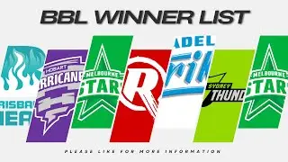 Big Bash Winners List ( 2011 to 2023 ) | BBL Winners List From 2011 to 2024