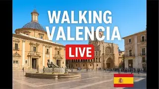 Valencia, Spain Walking Tour 🌇 [NO TALKING] | Evening LIVE . Paseo tarde/noche por Valencia