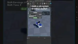 I made a job system in Roblox Studio!