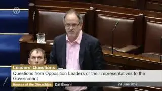 Solidarity-PBP TD Mick Barry speaking in the D&aacute;il just after the Jobstown verdict