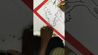 #shorts #free hand outline drawing#how to draw in free hand outline#