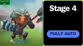 Lords mobile - Barbarian challenge stage 4 Full auto  || barbaric journey Auto stage 4