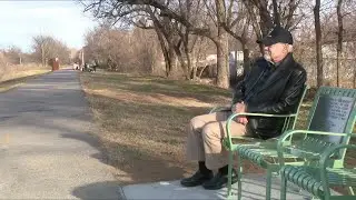 RESTORED: Memorial bench on Katy Trail restored by River Parks