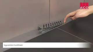 ACO Solid Plusz zuhanyfolyóka beépítése