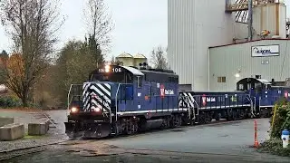 ZERO EMISSION LOCOMOTIVE, EMD GP9, Yard Slug, & SW900 work the Abbotsford Job (Fraser Valley)