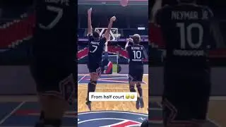 Mbappe and Neymar take on basketball 🏀🤣 (via&nbsp;@psg) #shorts