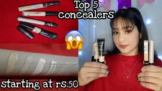 Top 5 concealers under ₹500||starting at ₹50|| full coverage concealers ||sparklingshiza ||