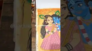 Beautiful Radhe krishan Acrylic Painting Tutorial #art #paintingtutorial #trendingshorts