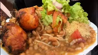 Hoje eu vou comer macarrão arroz feijão e frango grelhado e de alface ￼￼.