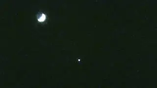 Conjunction (astronomy) of Moon & Venus 4 K test Raw format.