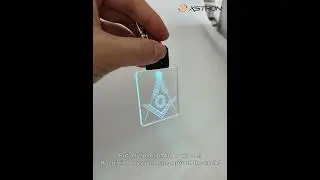 Mason Logo LED Acrylic Keychain #masongift #acrylickeychain #ledbadge #acrylickeychain