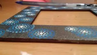 Dotillism art photo frame work in progress
