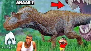 TRYING to SAVE Shinchan Herbivore Dinosaur with BABY ALLOSAURUS from T-REX in THE ISLE with CHOP