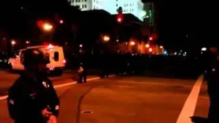 Occupy LA cops starting to arrest protesters 11-30-2011  Eviction Night