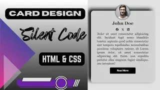 Card Design | HTML & CSS | SILENT CODE 🤫 | #html #css #silent