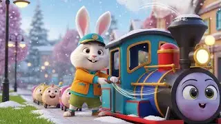 Train Song &ndash; Snowy North Pole Train | Ride Song for Kids | Nursery Rhymes and Baby Learning Songs
