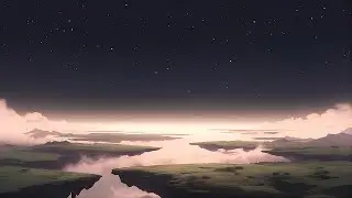 You gently arrive on the edge of a quiet, heavenly paradise planet with a clean night sky #scifi 