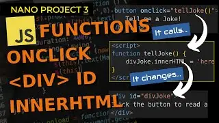 Project 3 - JavaScript; Functions; script tag; onclick; id; innerHTML [Create a telling jokes app]