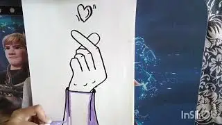 Korean finger heart drawing 