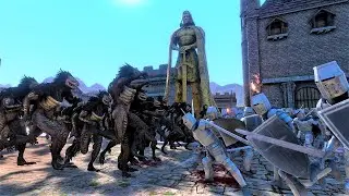 Heavy knights vs Dragonoid Battle of the Lost Town | Ultimate Epic Battle Simulator【UEBS】