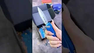 This knife had DRAGON scales on the blade?! 😱 #mysteryknives #knives #unboxing