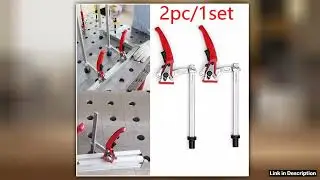 2Pc QuickAdjust Welding Fixture Vertical Workbench Surface Hold Down Clamp For 16mm28mm Dog Hole Fo