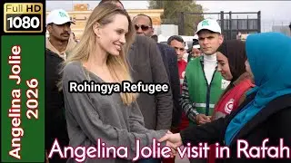 Hollywood actress and humanitarian Angelina Jolie visited the Egyptian side of the Rafah By Jamal H