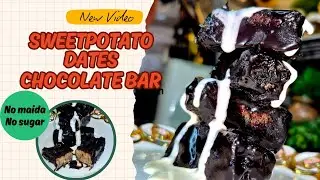 🍫 Sugar-Free Sweet Potato Dates Chocolate Bar | Healthy 3-Ingredient Dessert