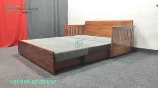 sofa cum bed wooden 3 folding in Bangalore | @ Influx space saving furniture