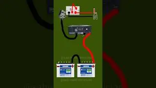 Double battery inverter connection #shorts #inverter #electrical