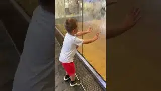 Nohr exploring a Mysterious water Wall! Activities and entertainment for toddlers! @bynohr