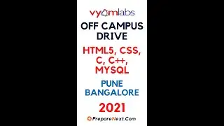 Vyom Labs Off Campus Drive 2021 | IT Job | Engineering Job