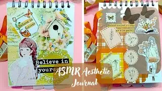 Cozy ASMR Aesthetic Journal 💛 Scrapbooking, Stickers & Calm #art #journal #diy