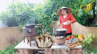Cooking with the Village Girl: Secret Recipe with Fish and King Oyster Mushrooms