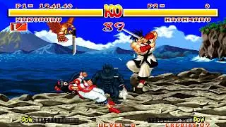 Nakoruru's grab attack while fighting without a weapon